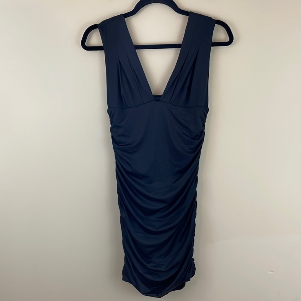 Black Rouched Bodycon Dress M